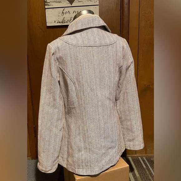 Anthropologie Tulle Coat Size L Lined ZipFront - Picture 13 of 14